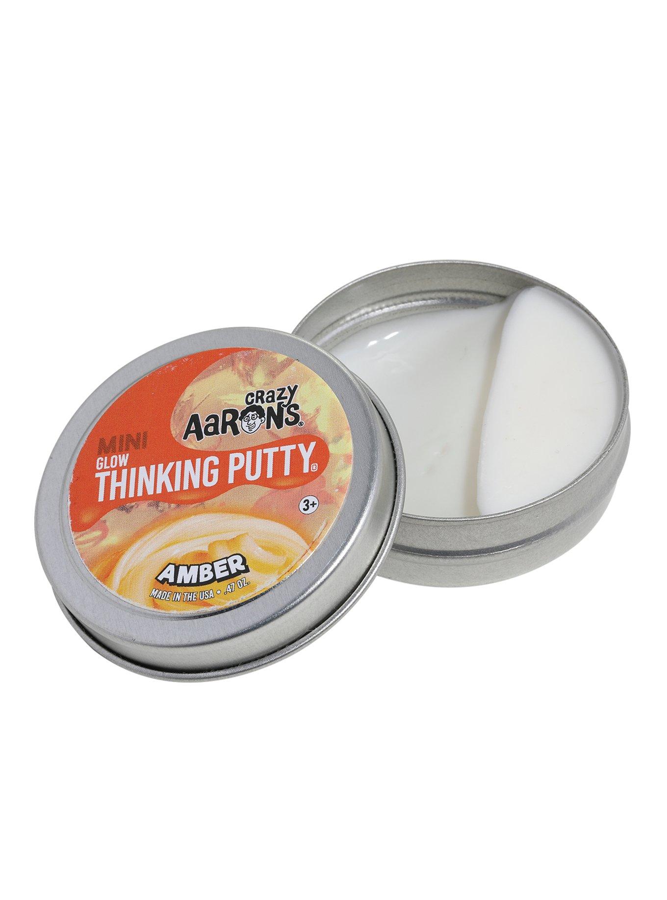 Crazy Aaron's Amber Mini Glow Thinking Putty, , hi-res