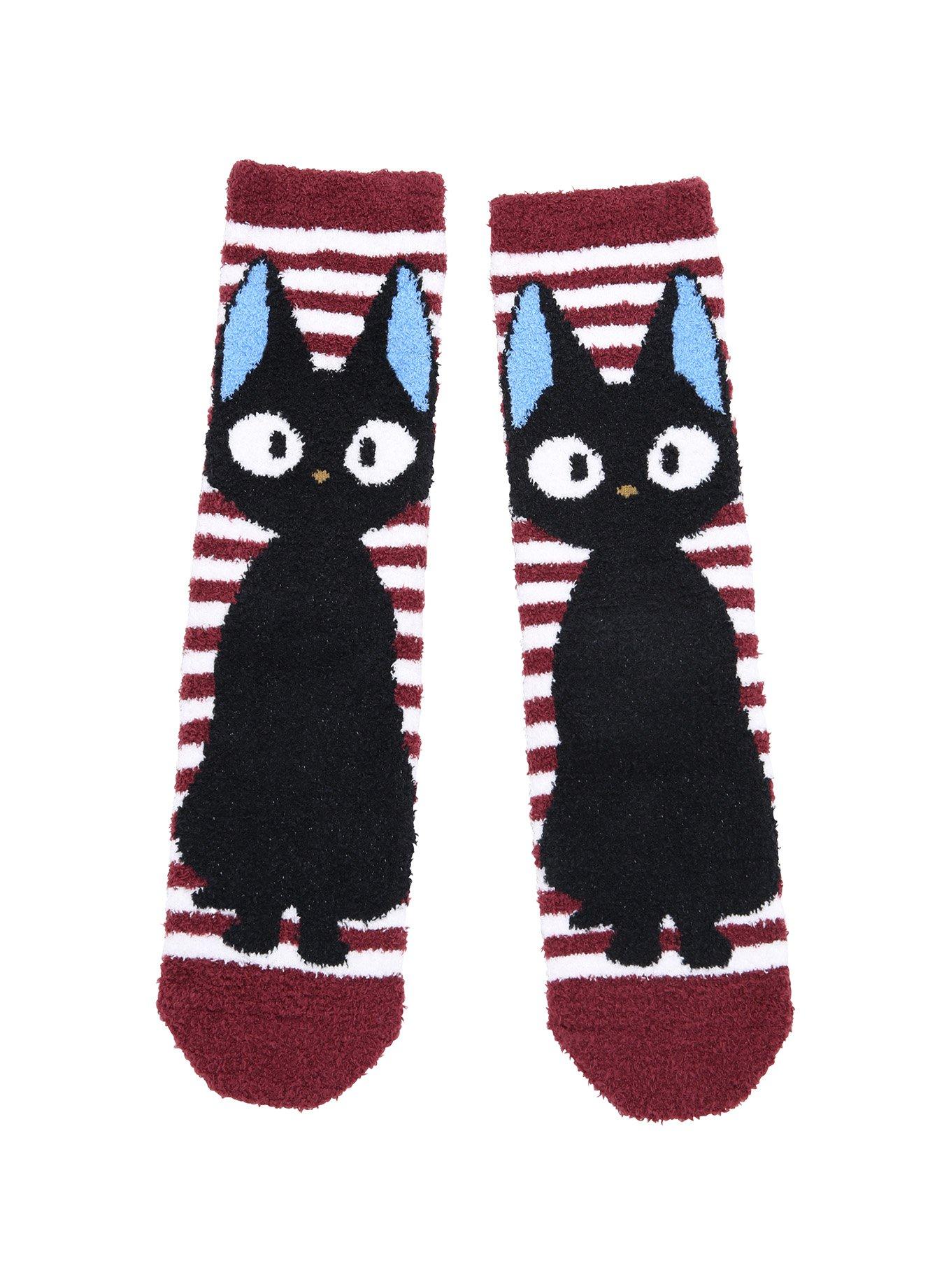 Studio Ghibli Kiki's Delivery Service Jiji Plush Cozy Socks, , hi-res