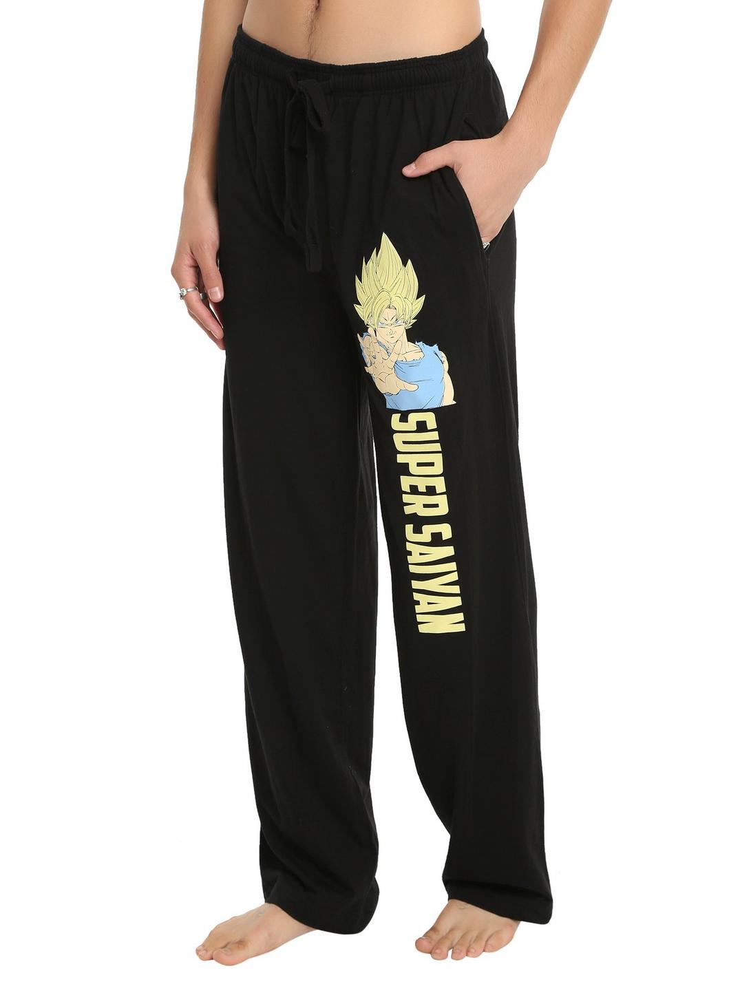 Dragon Ball Z Super Saiyan Guys Pajama Pants, BLACK, hi-res