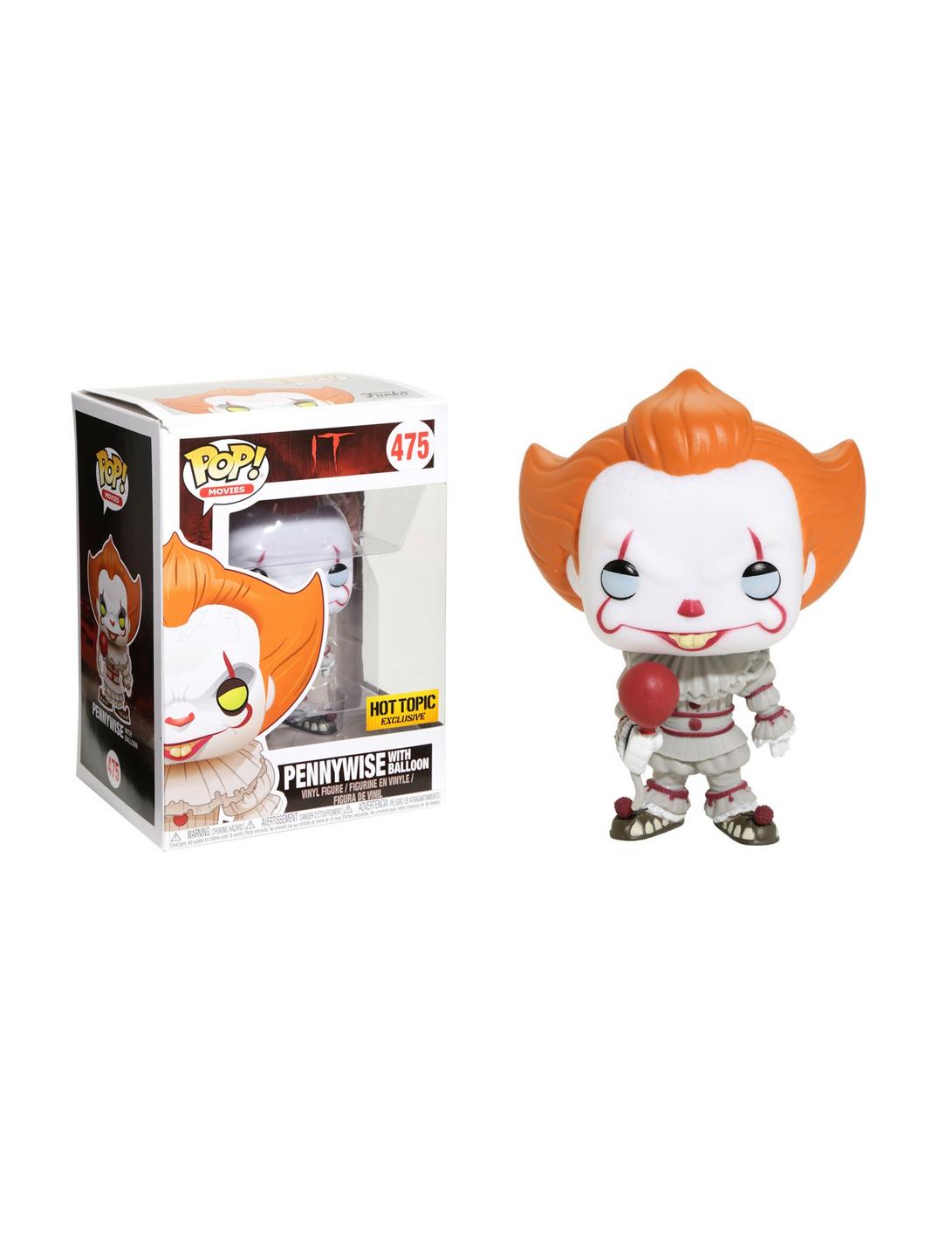 Funko IT Pop! Movies Pennywise (With Balloon) Vinyl Figure Hot Topic Exclusive, , hi-res