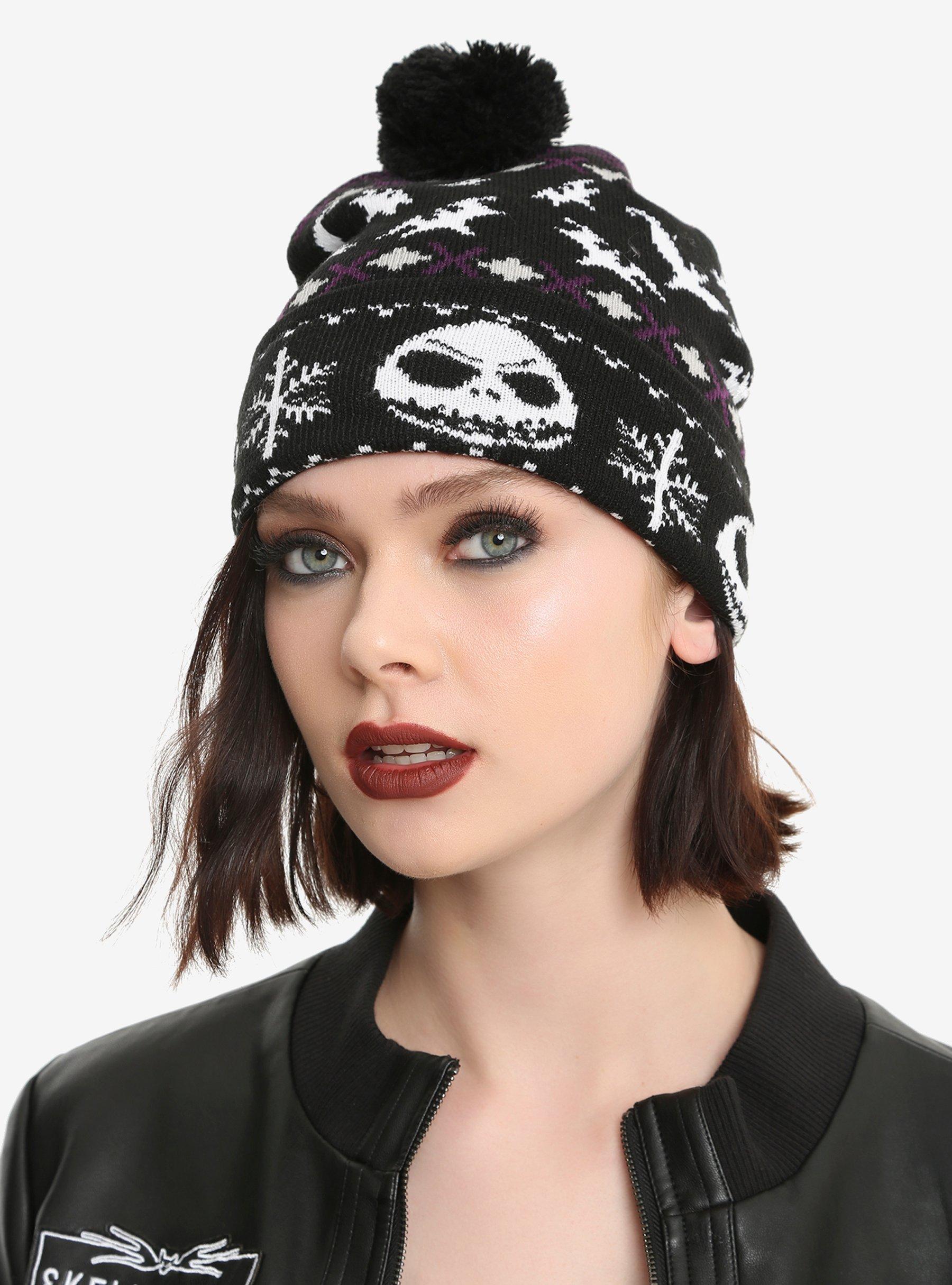 The Nightmare Before Christmas Jack Fair Isle Pom Beanie, , hi-res