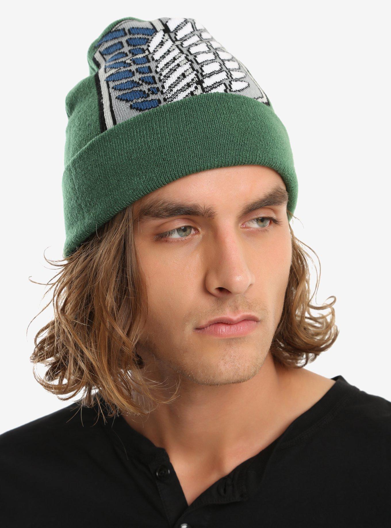 Attack On Titan Scout Badge Green Watchman Beanie, , hi-res