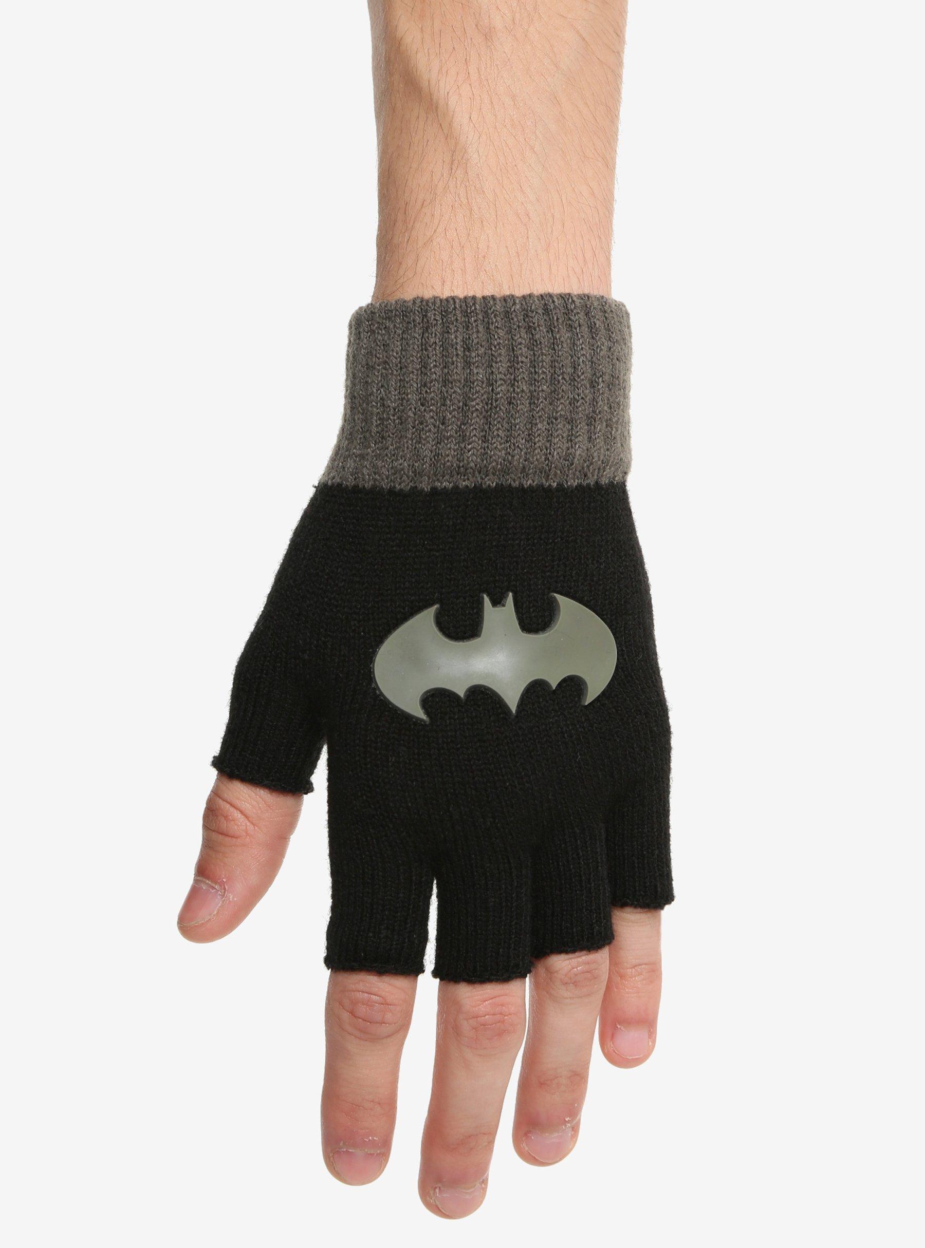 DC Comics Batman Logo Fingerless Gloves Hot Topic