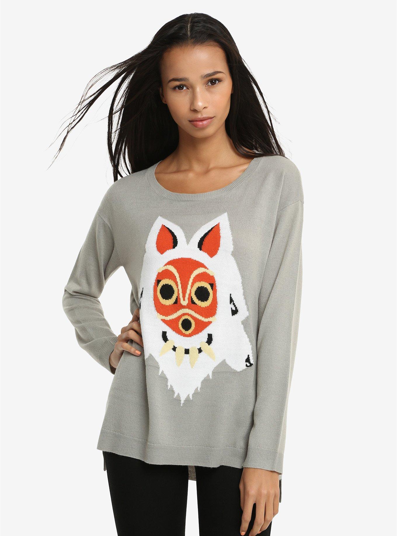 Studio Ghibli Princess Mononoke Wolf Sweater, MULTI, hi-res