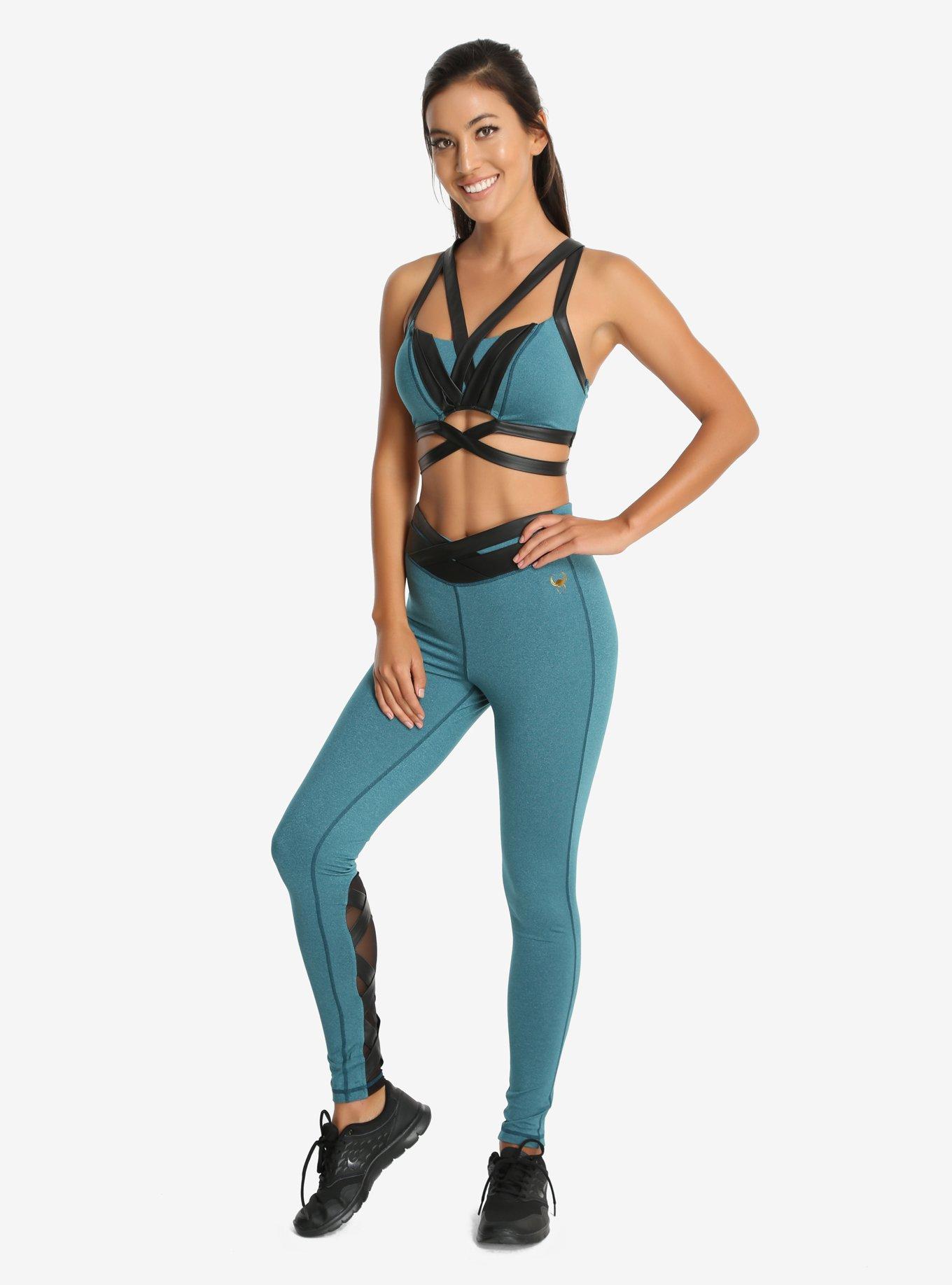 Lady Loki Inspired Sports Bra & Sports Shorts Set, Halloween