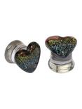 Sparkly Heart Glass Plugs, MULTI, hi-res