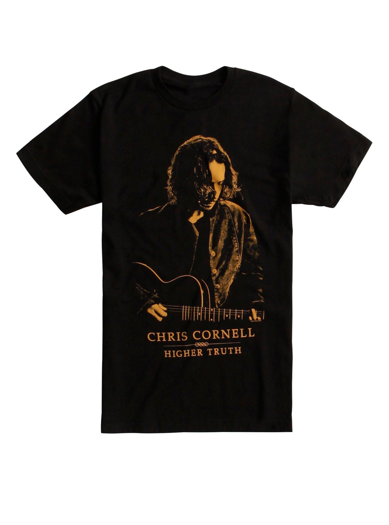 Chris Cornell Higher Truth Guitar Photo T-Shirt, BLACK, hi-res