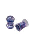 Acrylic Blue & Purple Glitter Plugs, MULTI, hi-res