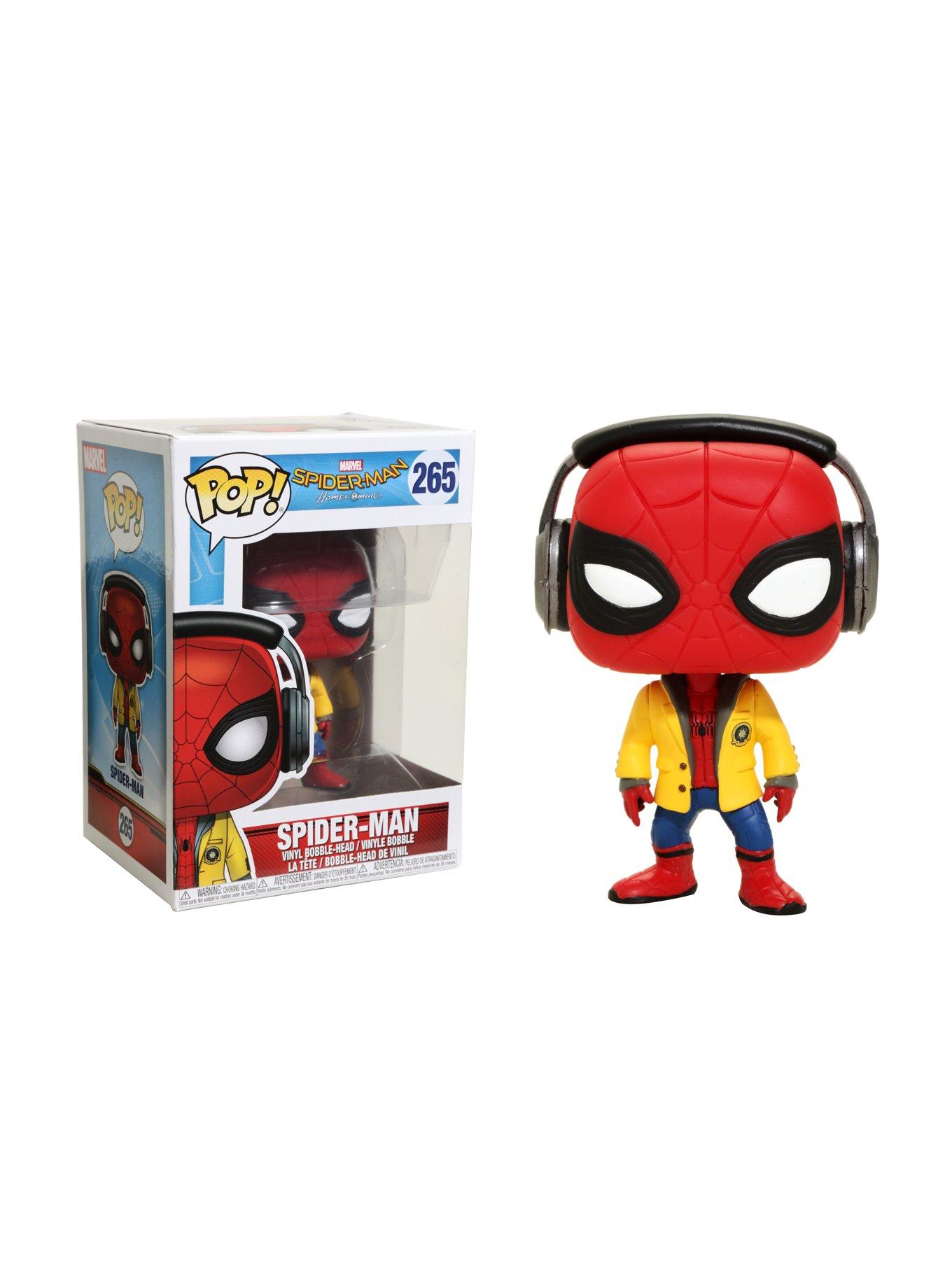 Funko Marvel Spider-Man: Homecoming Pop! Spider-Man (Jacket & Headphones)  Vinyl Bobble-Head | Hot Topic