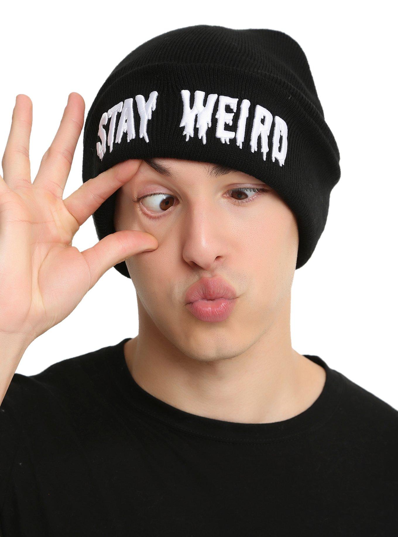 Stay Weird Drippy Watchman Beanie, , hi-res