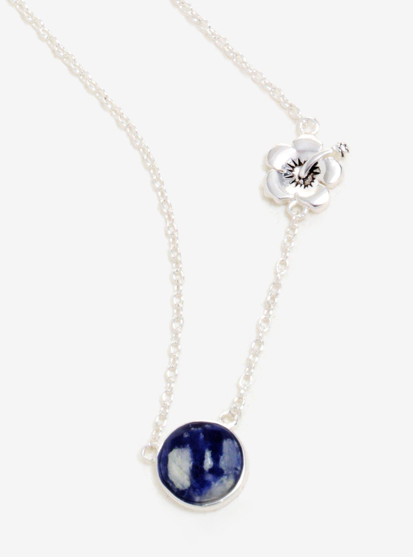 Disney Lilo & Stitch Flower Stone Necklace - BoxLunch Exclusive, , hi-res