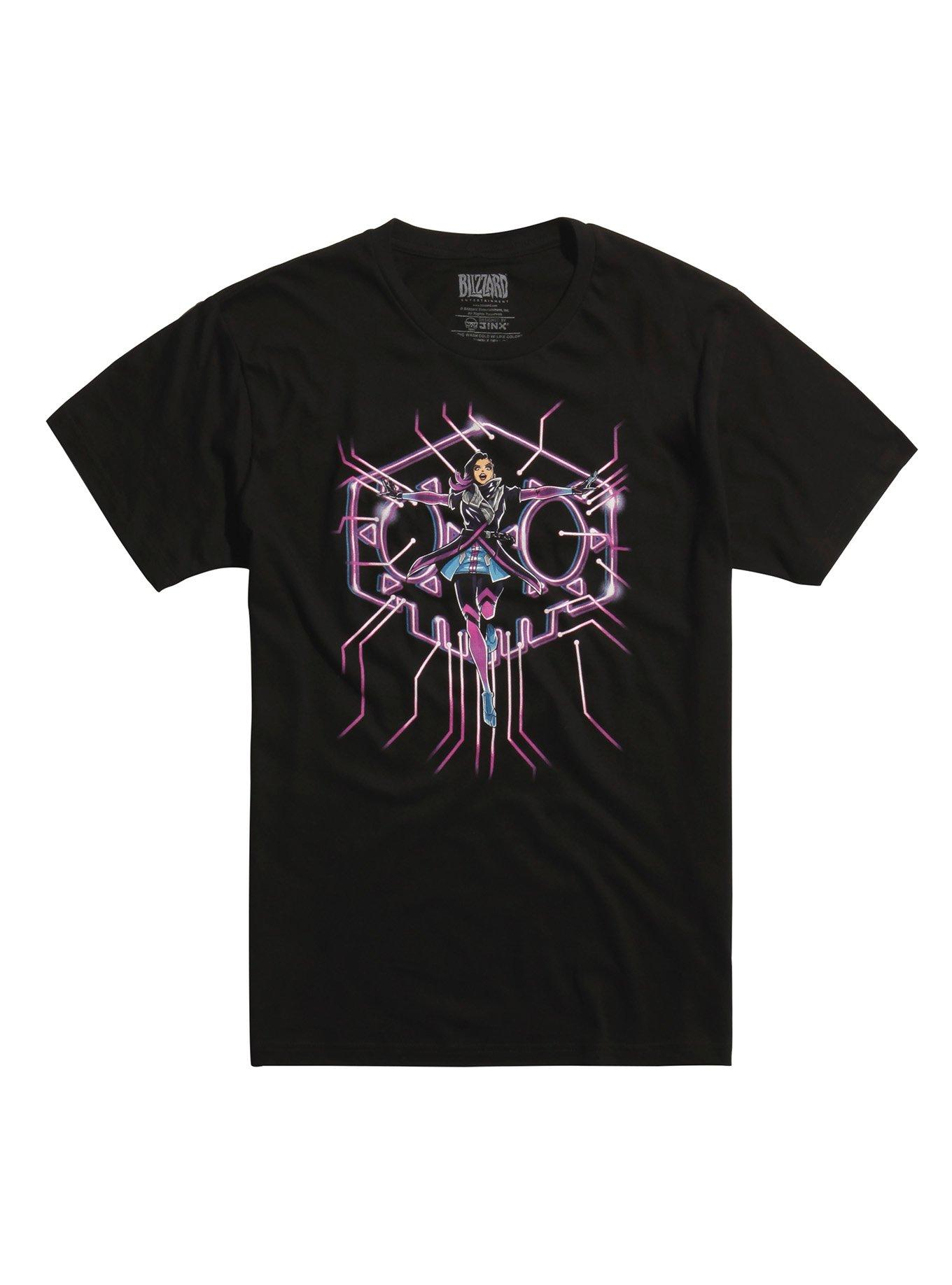 Overwatch Sombra T-Shirt, BLACK, hi-res