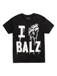 BlackCraft Josh Balz I Heart Balz T-Shirt, BLACK, hi-res