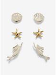 Disney The Little Mermaid Shell Earring Set - BoxLunch Exclusive, , hi-res