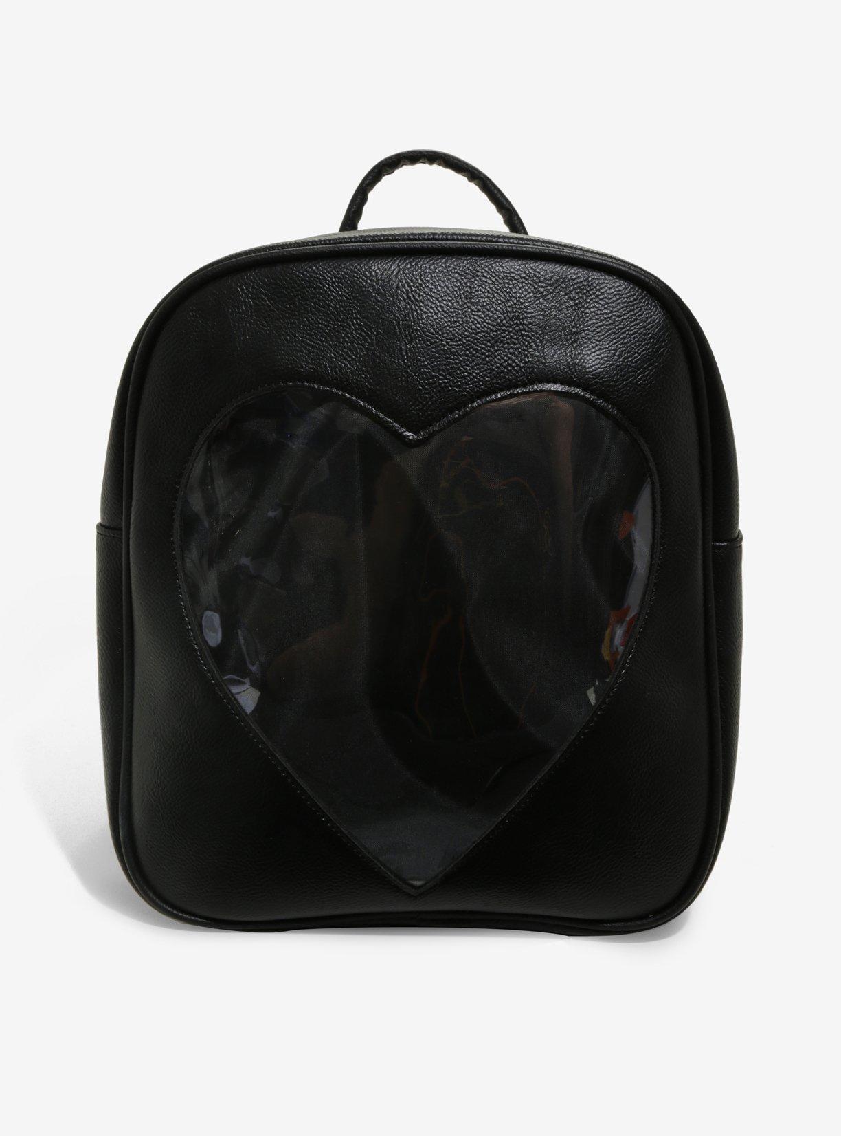 Heart Cutout Faux Leather Mini Backpack, , hi-res