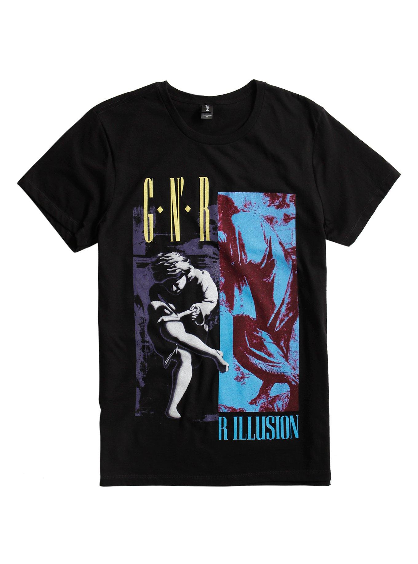 Guns N' Roses Use Your Illusion Split T-Shirt, BLACK, hi-res