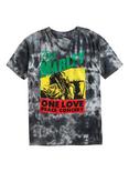 Bob Marley One Love Peace Concert Tie Dye T-Shirt, BLACK, hi-res