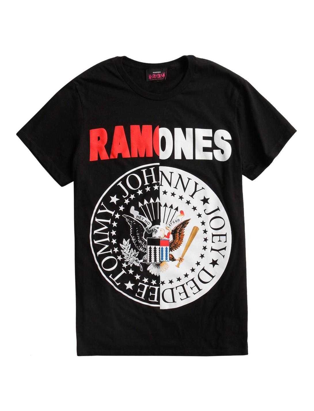 Ramones Split Seal T-Shirt, BLACK, hi-res
