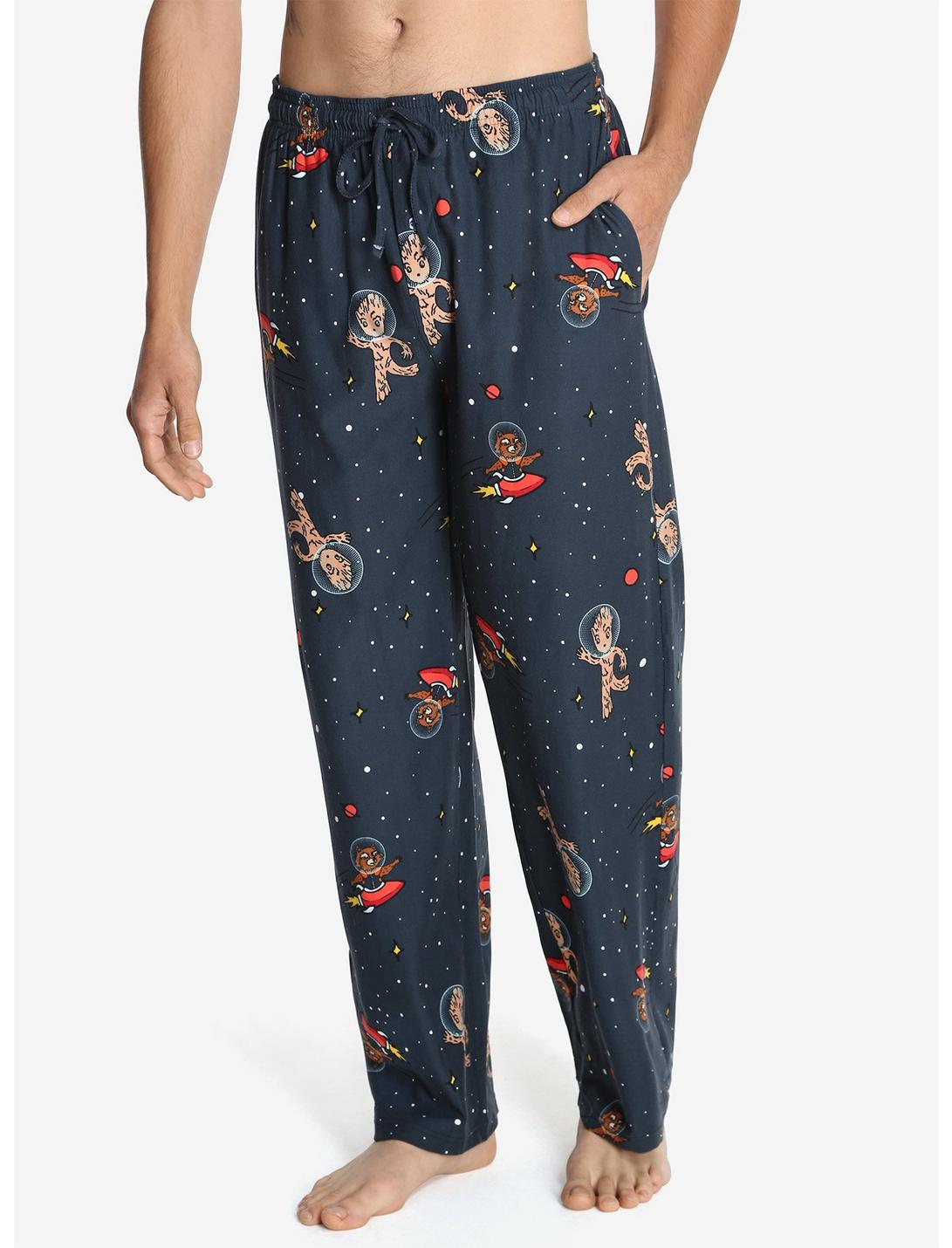 Marvel Guardians Of The Galaxy Groot & Rocket Sleep Pants - BoxLunch Exclusive, BLUE, hi-res