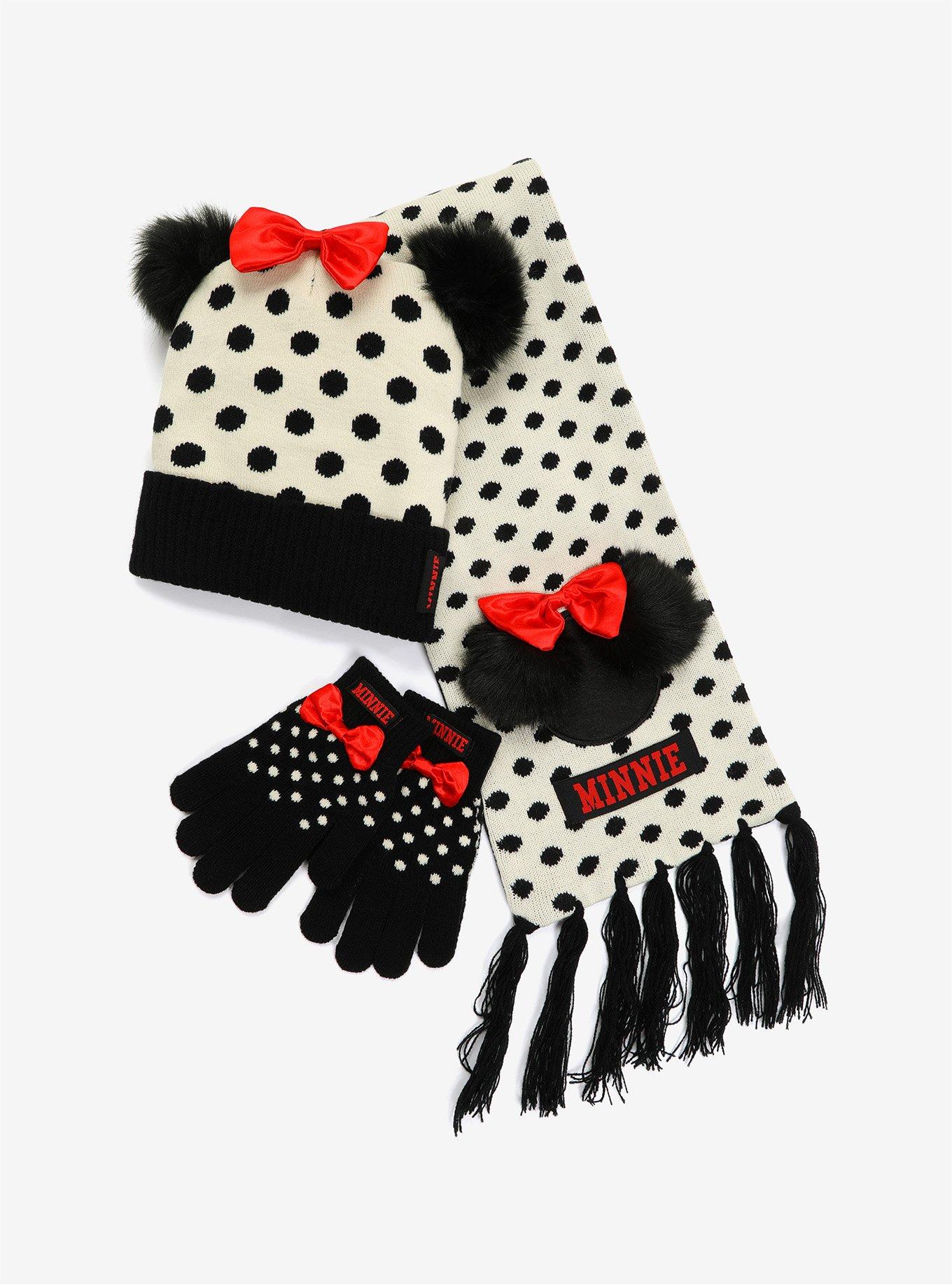 Disney Minnie Mouse Polka Dot Toddler Cold Weather Gift Set - BoxLunch Exclusive, , hi-res