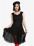 Black Lace Layered Dress, BLACK, hi-res