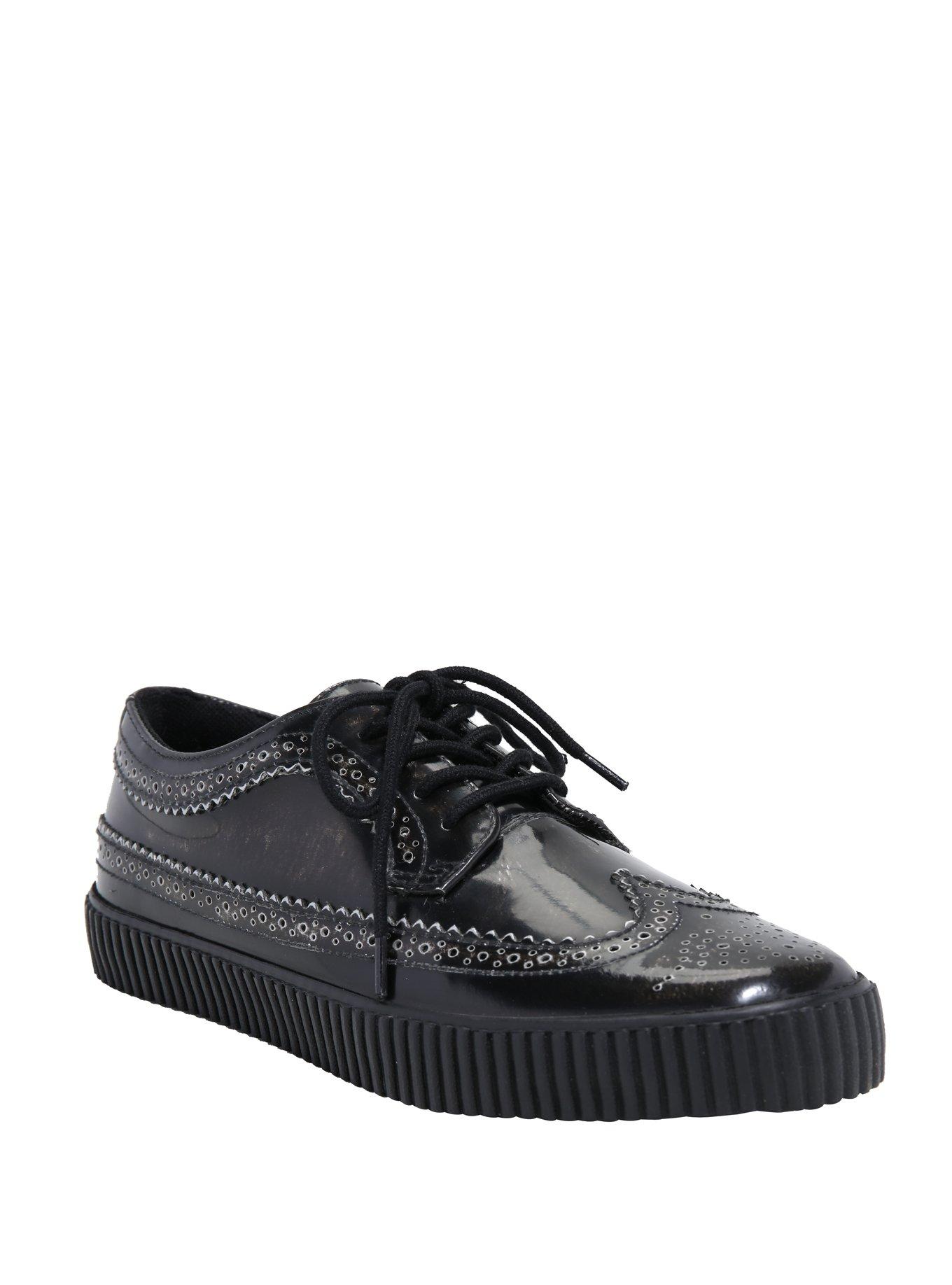T.U.K. Black Leather Vintage Creepers, MULTI, hi-res