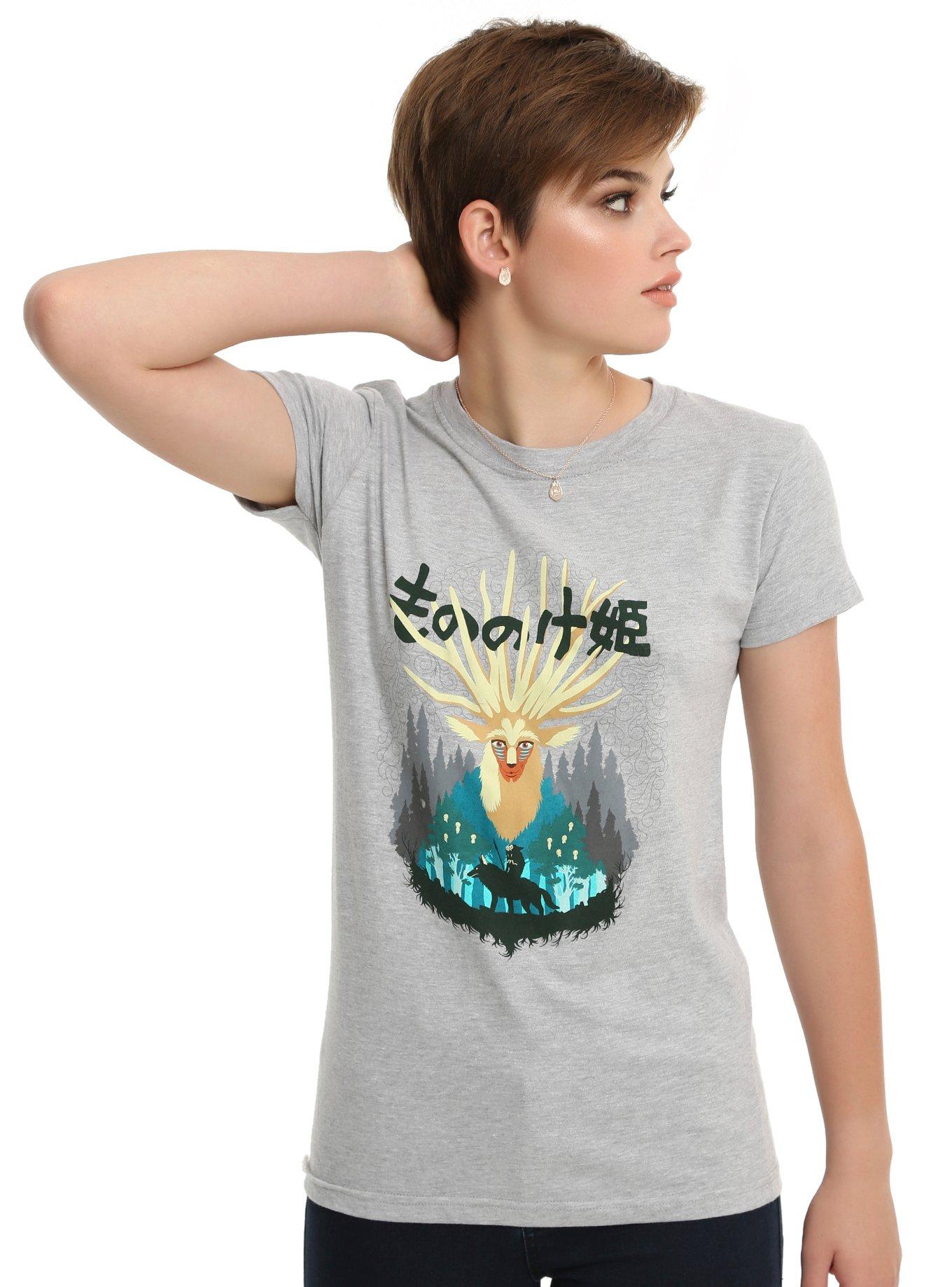 Studio Ghibli Princess Mononoke Forest Spirit Girls T-Shirt, GREY, hi-res