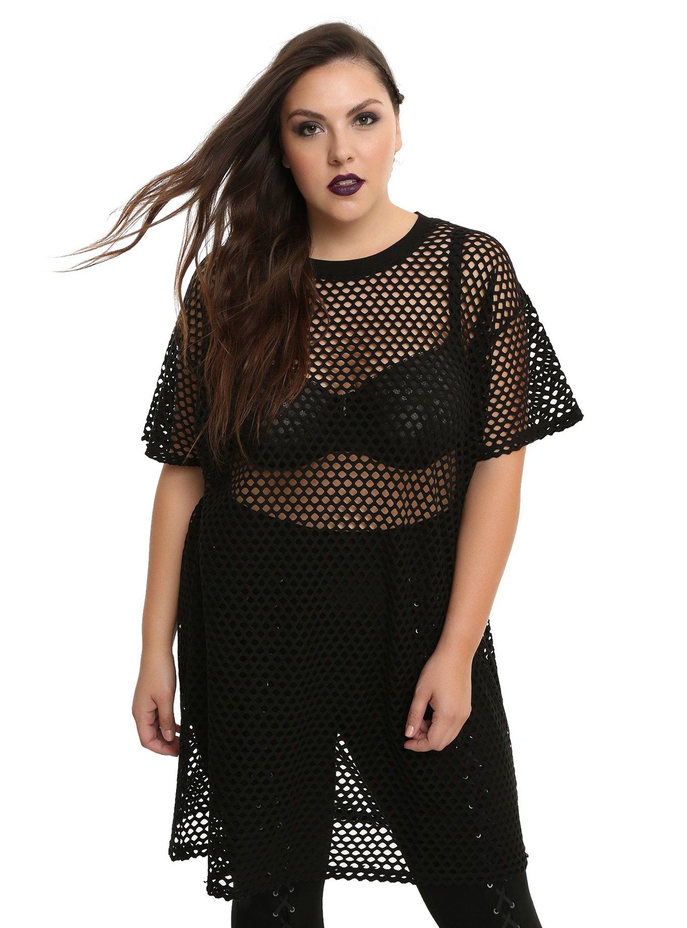 Black Fishnet Dress Plus Size | Hot Topic