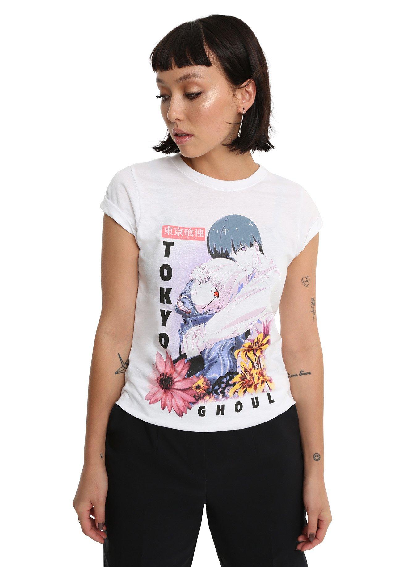 Tokyo Ghoul Before And After Ken Kaneki Girls T-Shirt, WHITE, hi-res