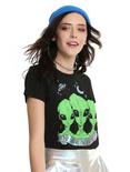 Alien Foil Banner Girls T-Shirt, BLACK, hi-res