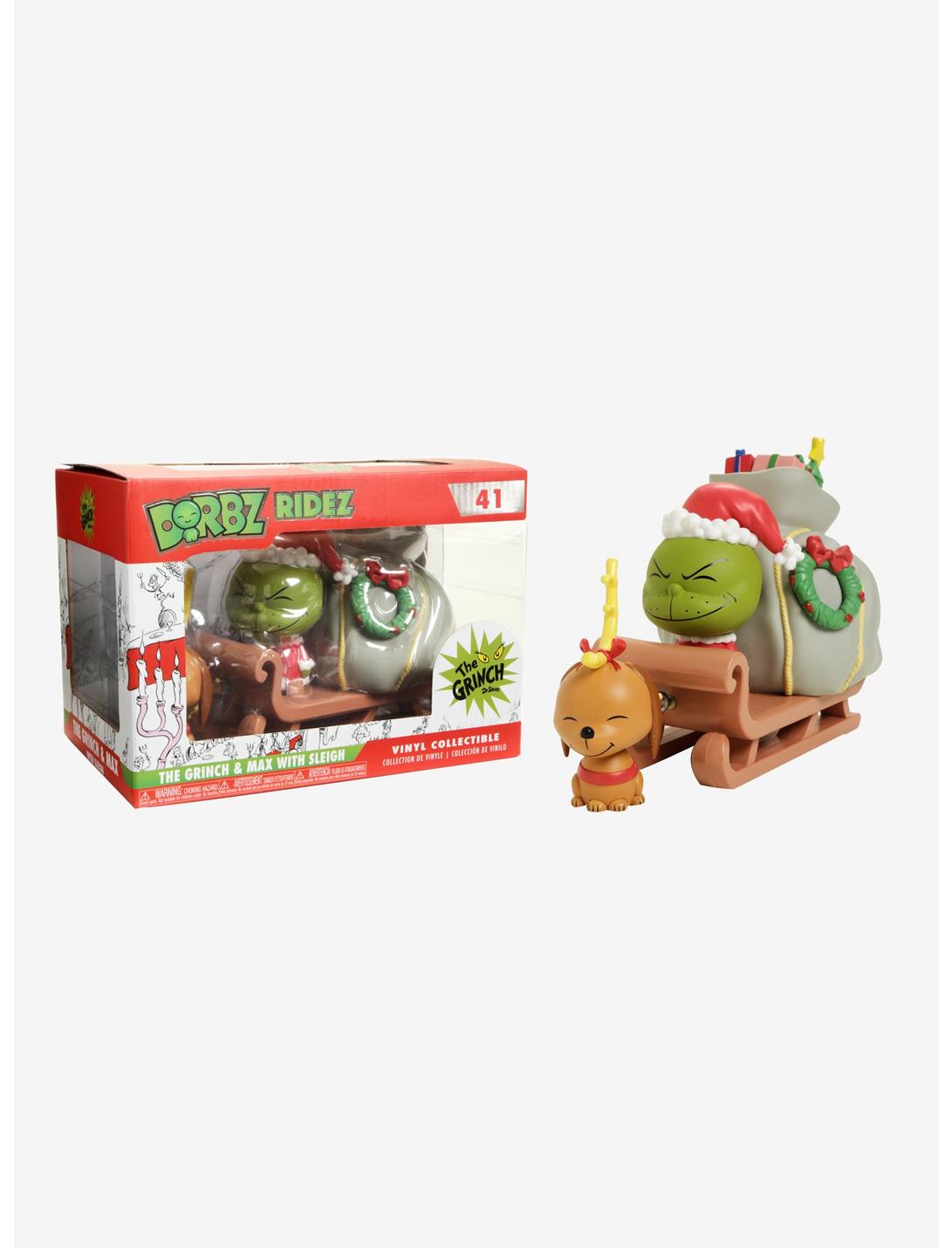 Funko Dorbz Ridez Dr. Seuss How The Grinch Stole Christmas The Grinch & Max With Sleigh Vinyl Figure, , hi-res