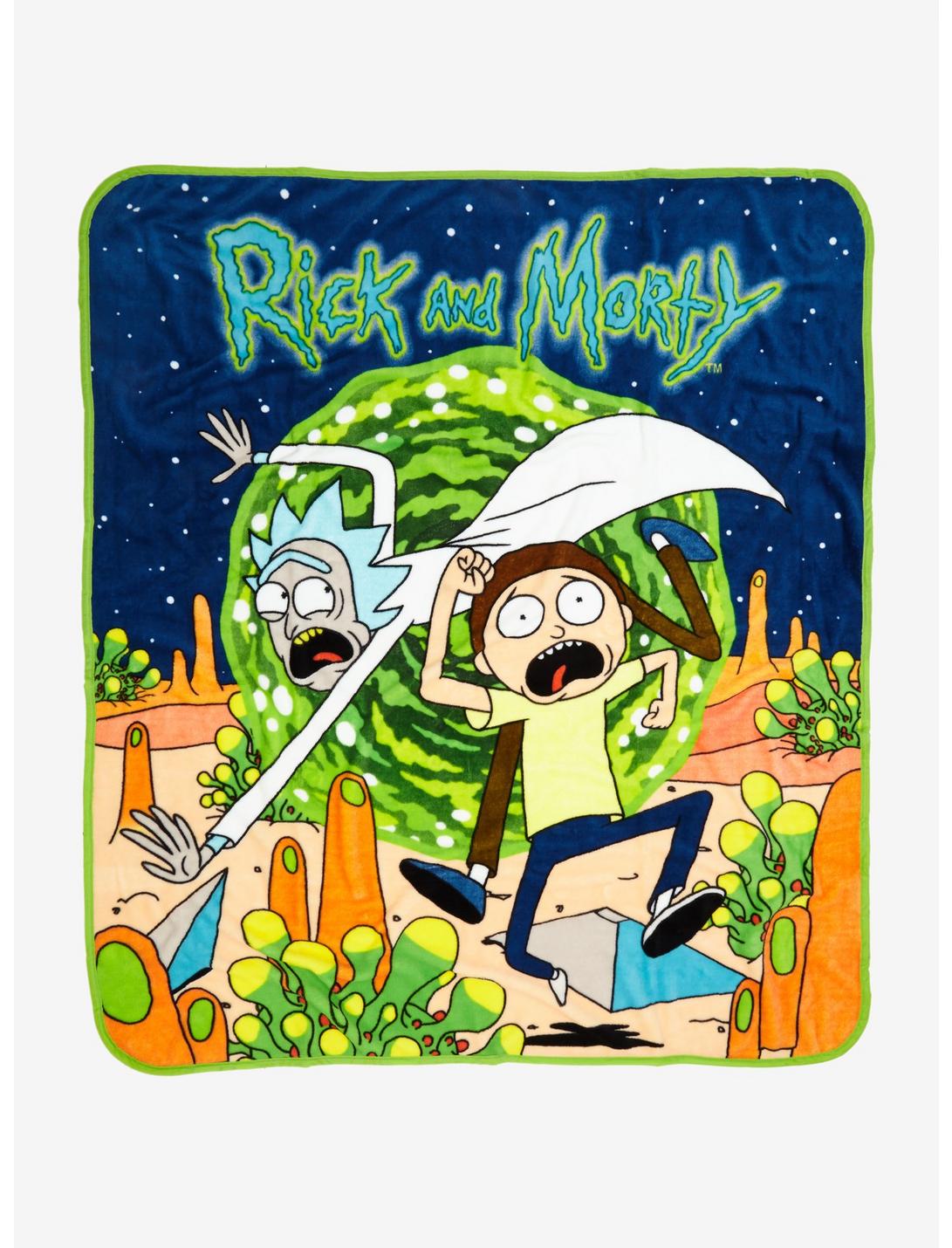 Rick And Morty Surface Throw Blanket, , hi-res