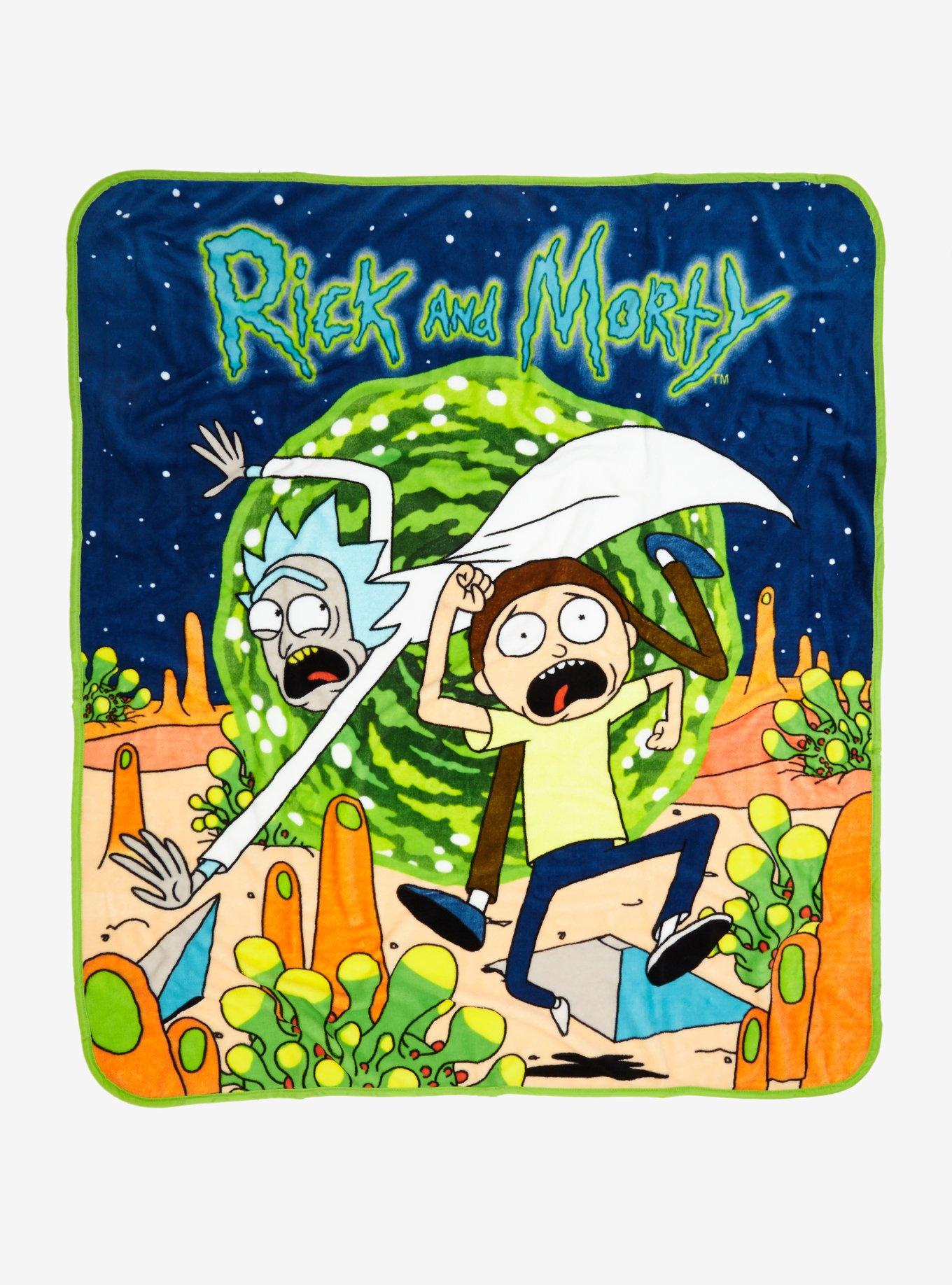 Rick And Morty Surface Throw Blanket, , hi-res
