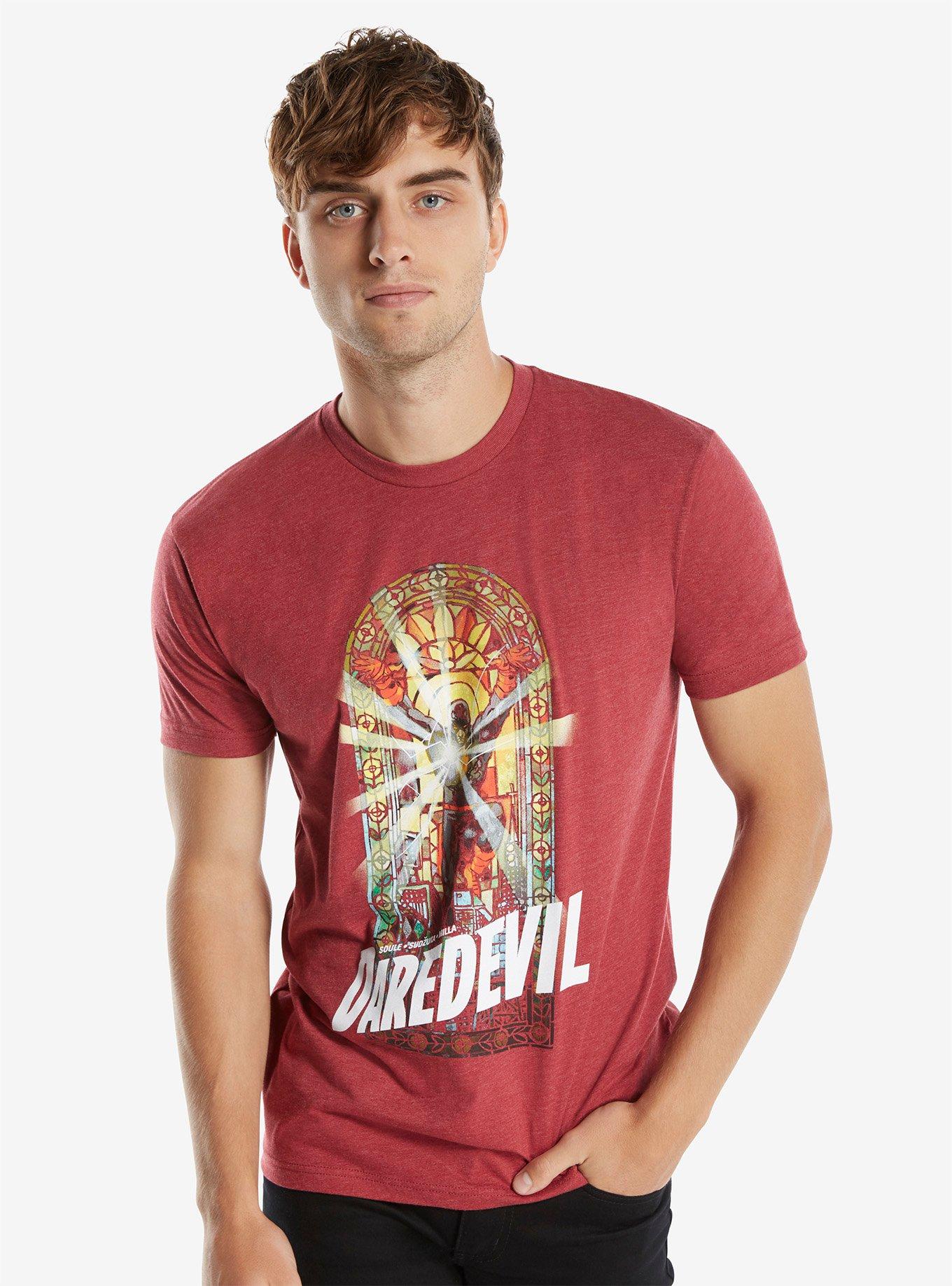 Marvel Daredevil Stained Glass T-Shirt, CRIMSON, hi-res