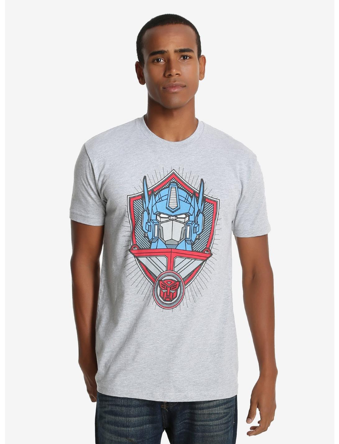 Transformers Optimus Prime Linework T-Shirt, HEATHER GREY, hi-res