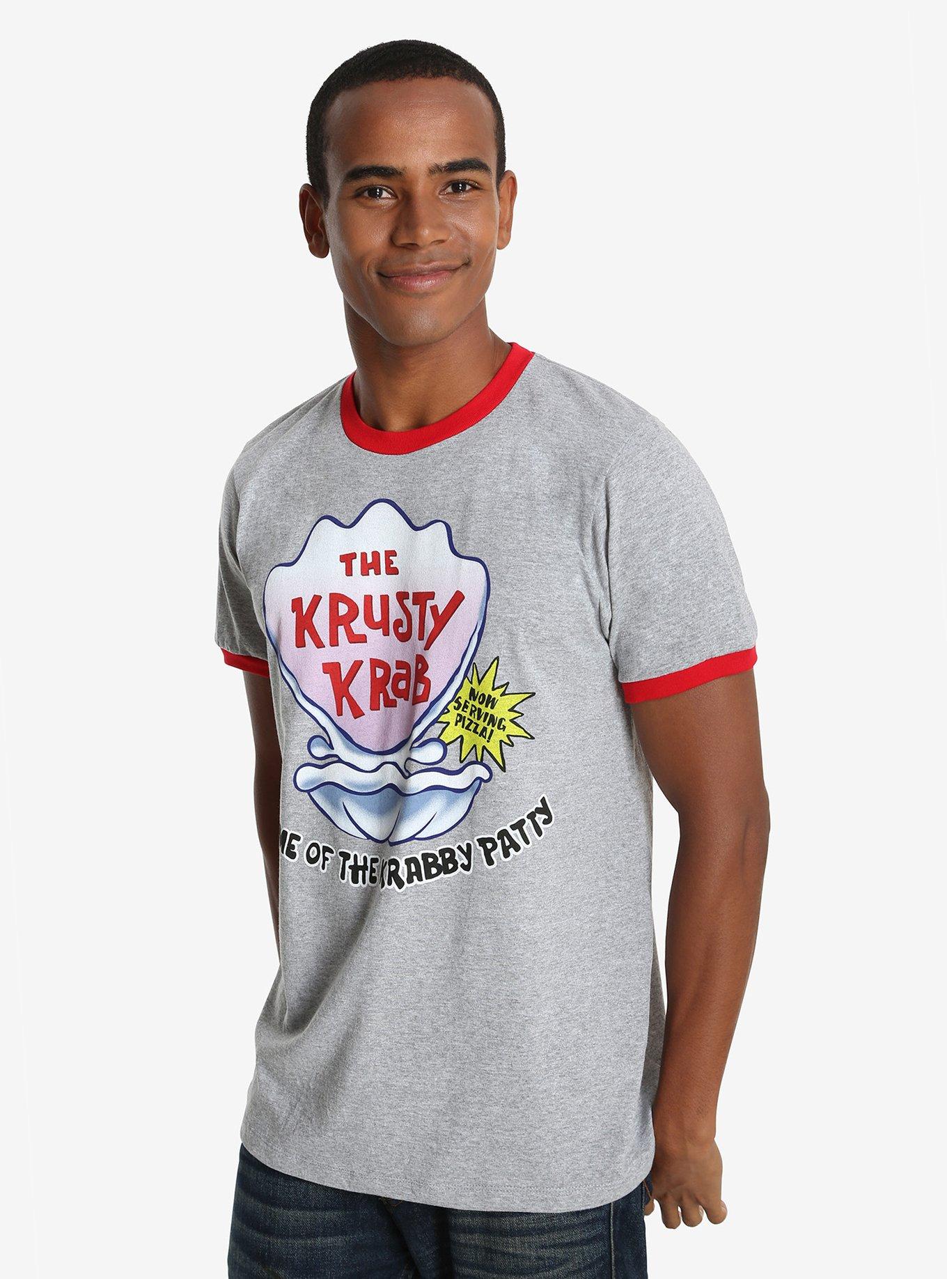 SpongeBob SquarePants Krusty Krab Ringer T-Shirt, HEATHER GREY, hi-res