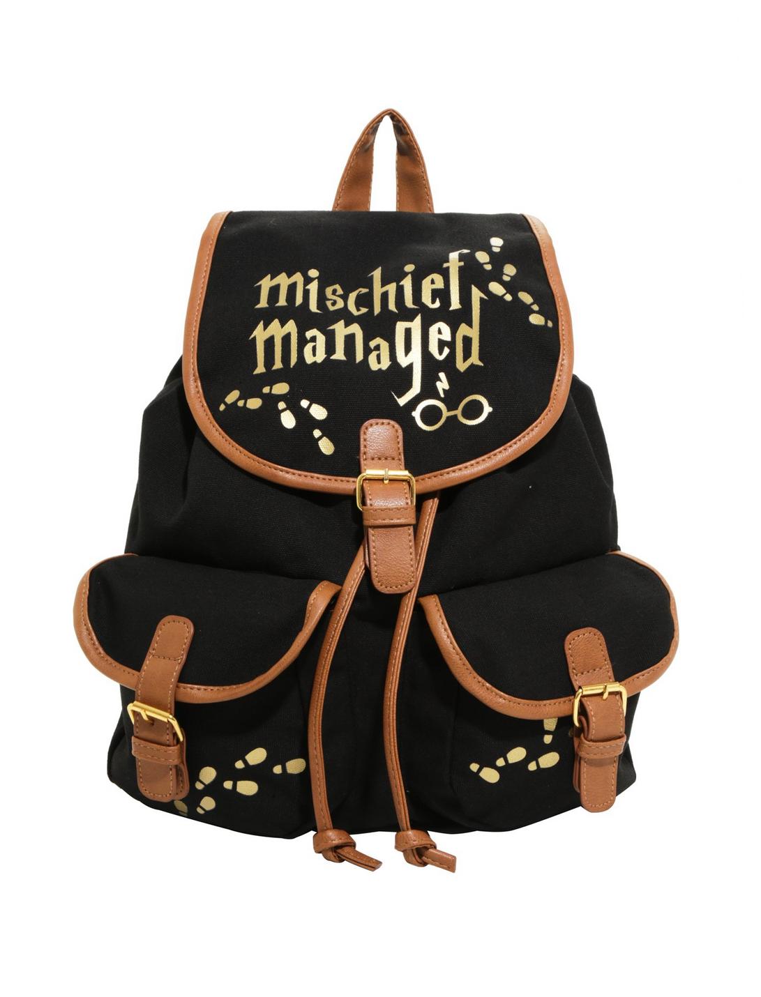 Harry Potter Mischief Managed Slouch Backpack, , hi-res