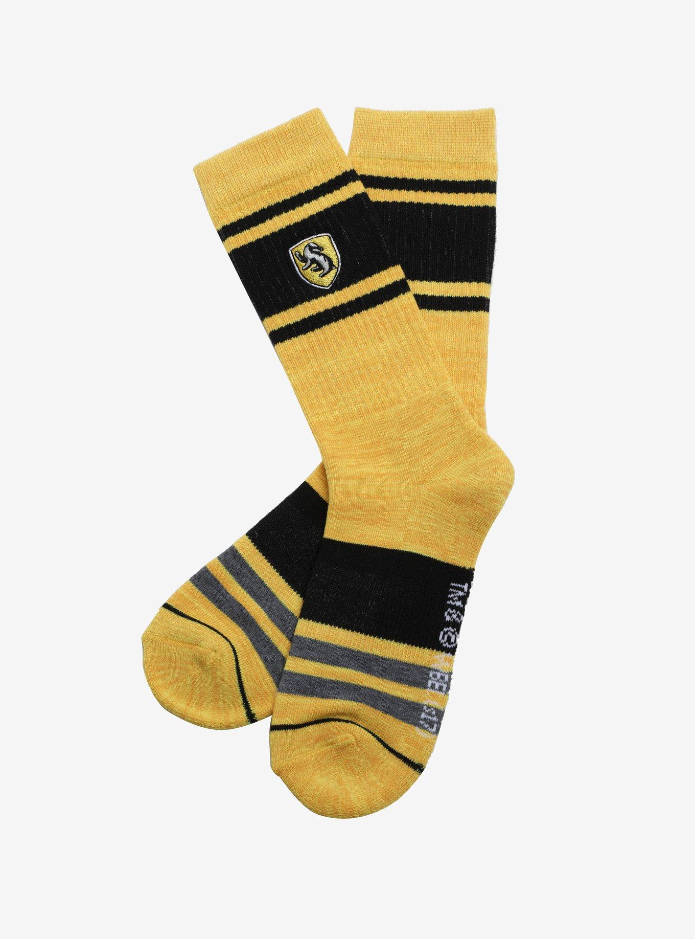 Harry Potter Hufflepuff Embroidered Crew Socks | BoxLunch