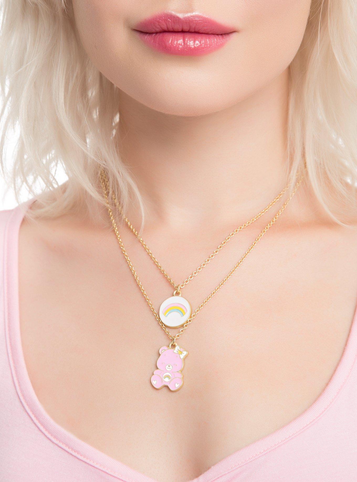Care Bears Cheer Bear Double Layer Necklace Set, , hi-res