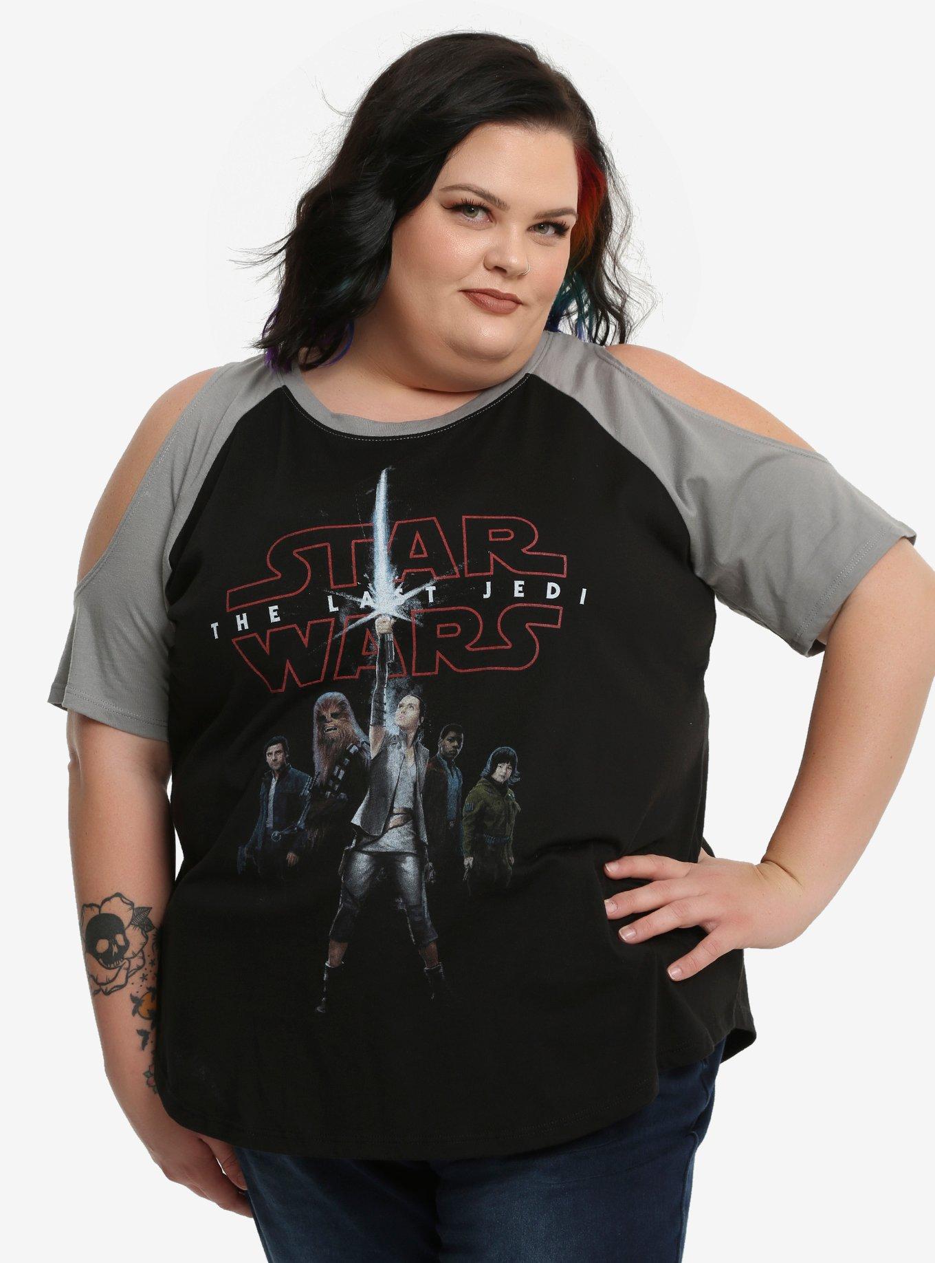 Star Wars: The Last Jedi Tour Date Cold Shoulder T-Shirt Plus Size, MULTI, hi-res