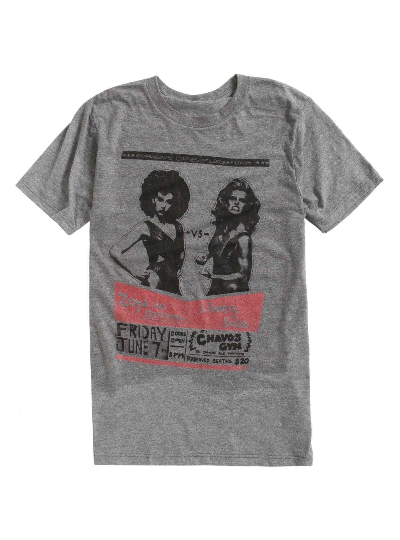 GLOW Zoya The Destroya Vsv Liberty Belle T-Shirt, GREY, hi-res