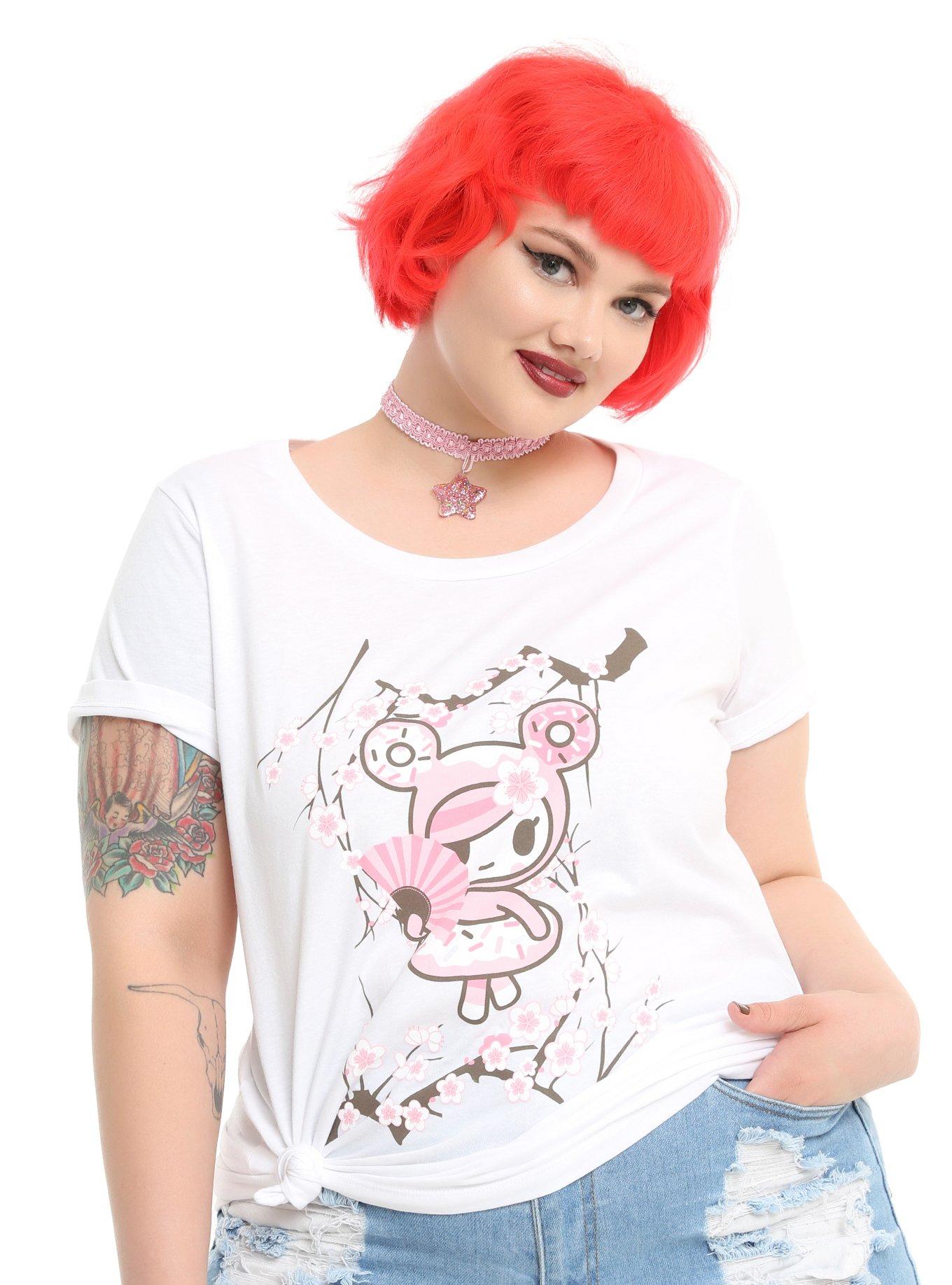 Tokidoki Blossom Donutella Girls T-Shirt Plus Size, WHITE, hi-res