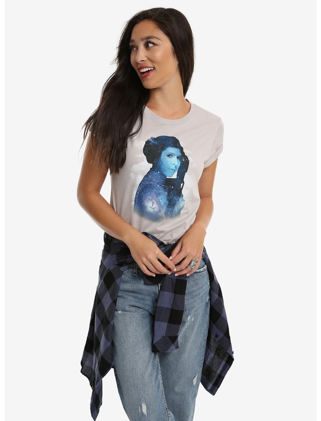 Star Wars Princess Leia Galaxy T-Shirt, GREY, hi-res