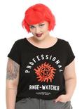 Supernatural Professional Binge-Watcher Girls T-Shirt Plus Size, BLACK, hi-res