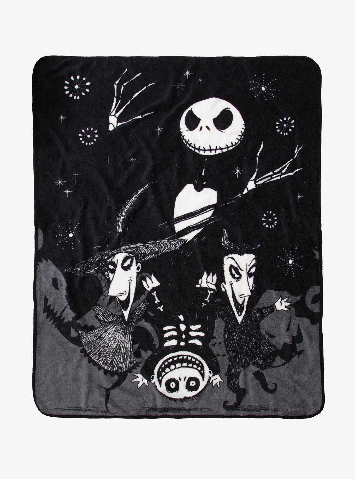 The Nightmare Before Christmas Jack With Lock Shock & Barrel Throw Blanket, , hi-res