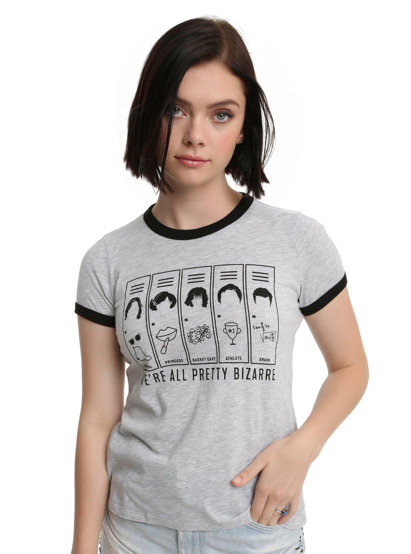 The Breakfast Club We're All Pretty Bizarre Locker Ringer Girls T-Shirt, GREY, hi-res