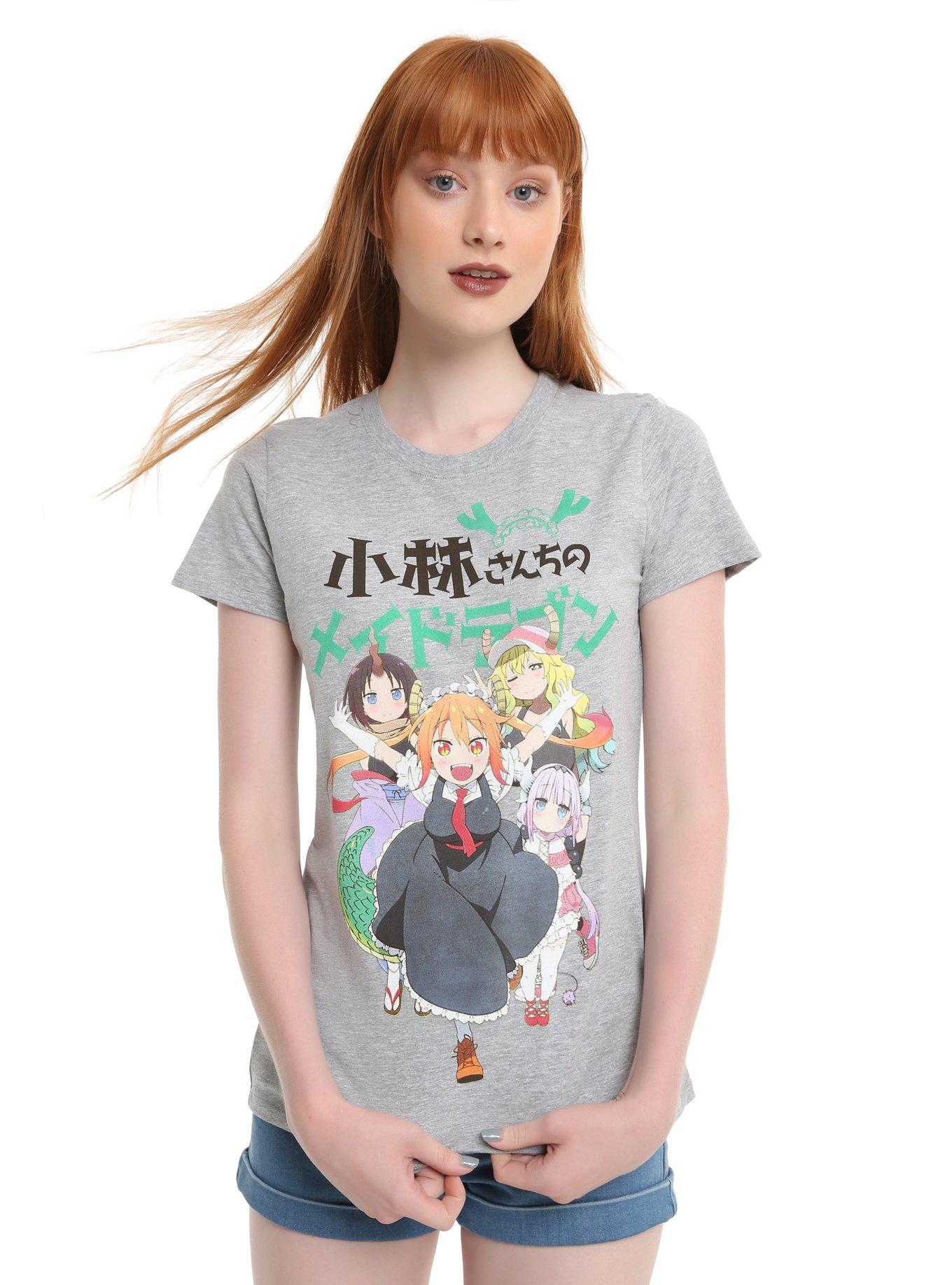 Miss Kobayashi's Dragon Maid Dragons Girls T-Shirt, GREY, hi-res