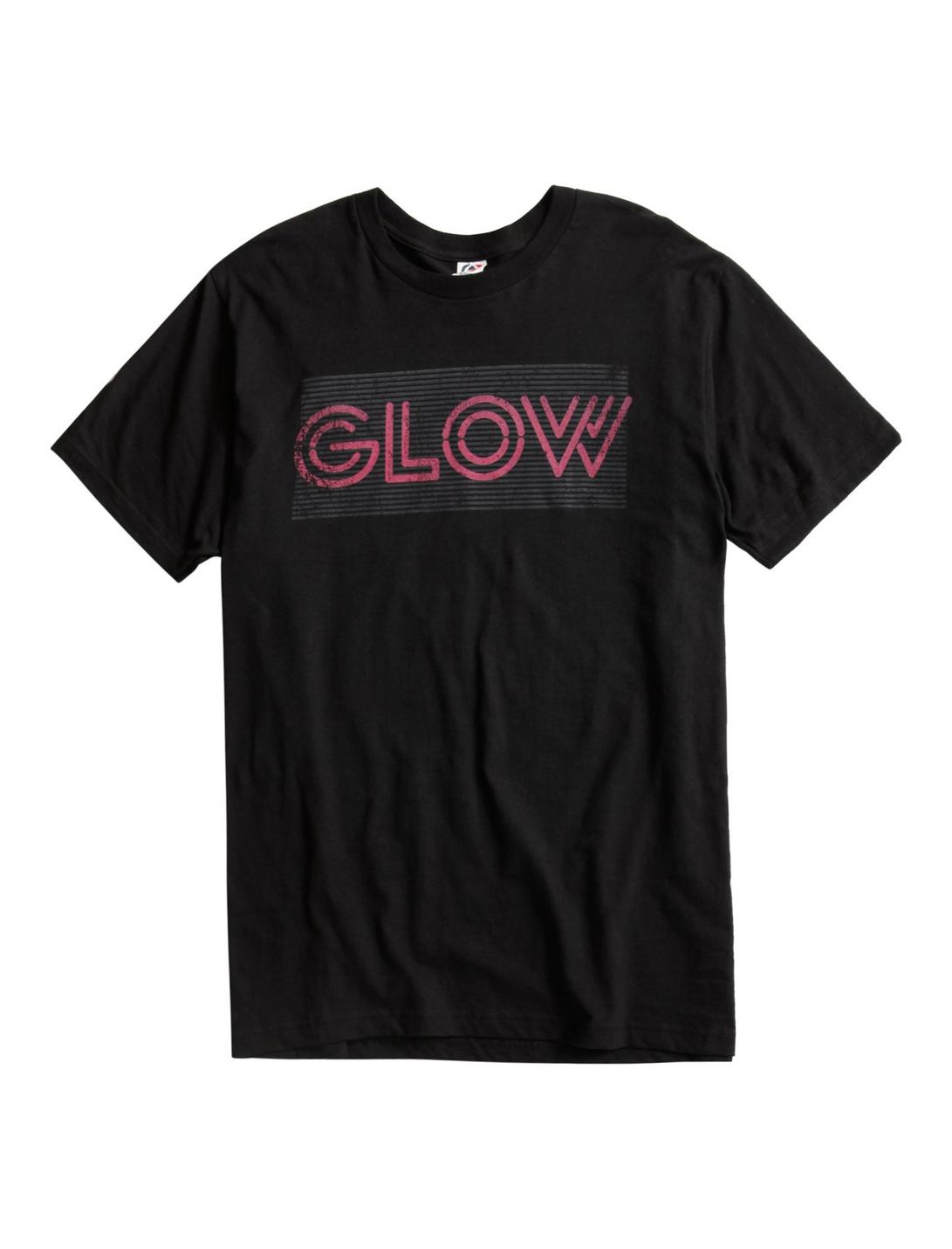 GLOW Logo T-Shirt, BLACK, hi-res