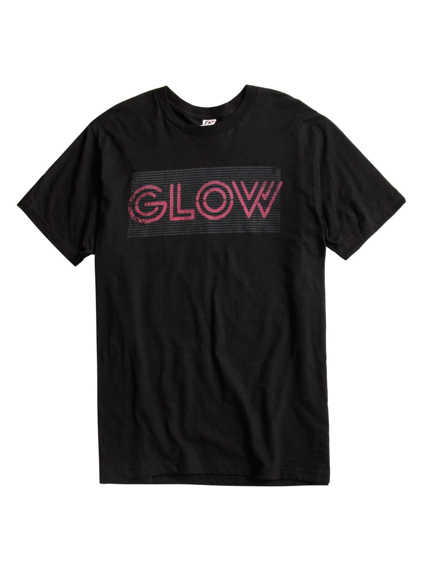 GLOW Logo T-Shirt, BLACK, hi-res