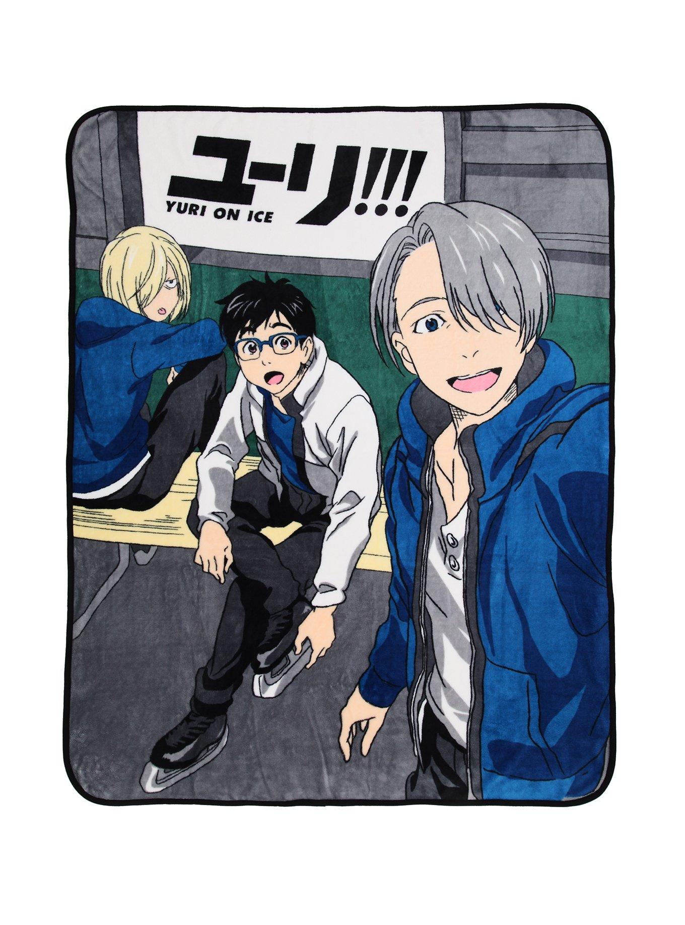 Yuri!!! On Ice Trio Selfie Throw Blanket, , hi-res